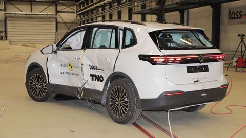 VW Tiguan Side Mobile Barrier test 2024 after crash