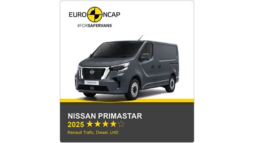 Nissan Primastar Euro NCAP Commercial Van Safety Results 2025