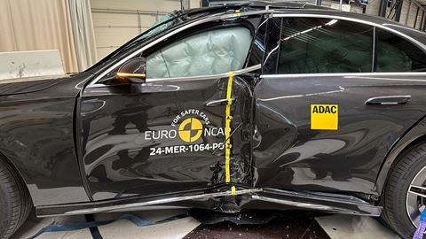 Mercedes Benz E Class Side Pole test 2024 after crash