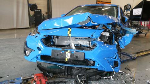 Subaru Impreza Mobile Progressive Deformable Barrier test 2024 after crash