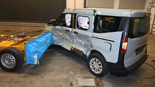 Ford Tourneo Courier Side Mobile Barrier test 2024 after crash