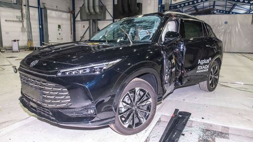 MG HS Side Pole test 2024 after crash