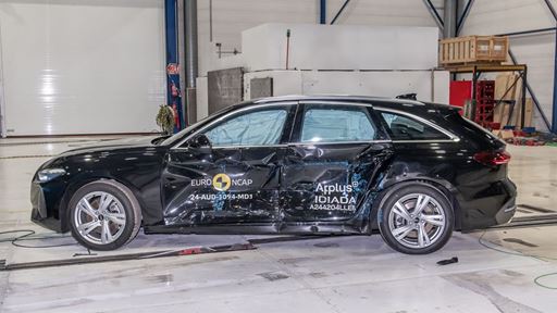 Audi A5 Side Mobile Barrier test 2024 after crash