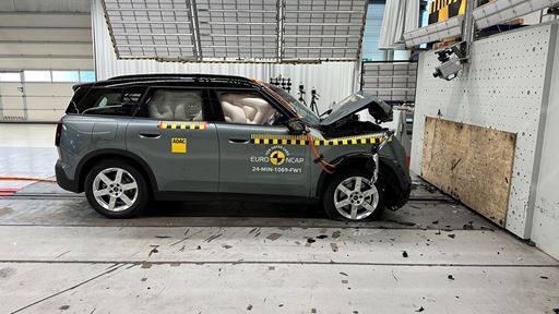 MINI Countryman Full Width Rigid Barrier test 2024 after crash