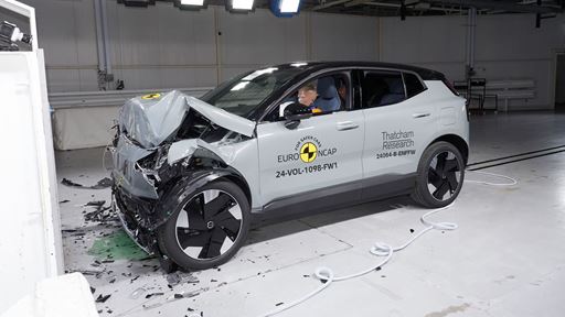 Volvo EX30 Full Width Rigid Barrier test 2024 after crash