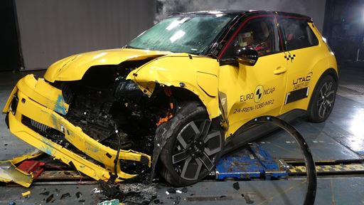 Renault 5 Mobile Progressive Deformable Barrier test 2024 after crash