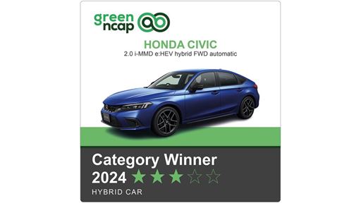 Honda Civic Green NCAP Category Winner 2024 Hybrid Car