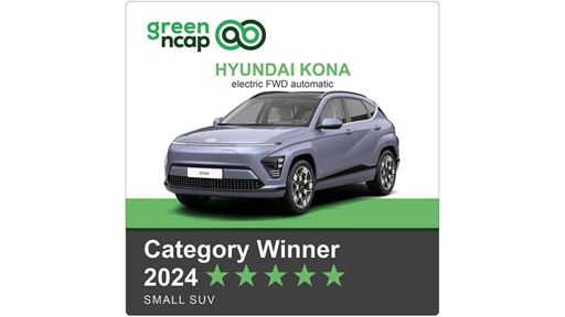 Hyundai KONA Green NCAP Category Winner 2024 Small SUV