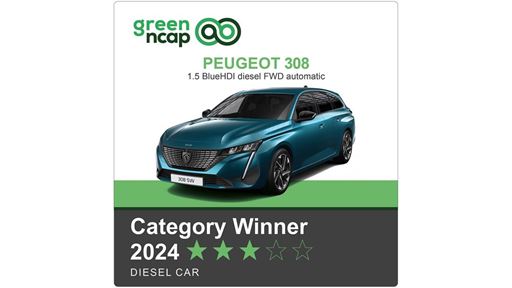 Peugeot 308 Green NCAP Category Winner 2024 Diesel Car