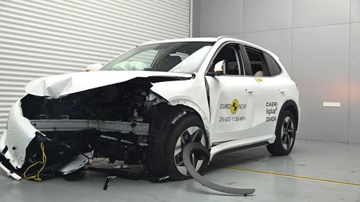GEELY EX5 Mobile Progressive Deformable Barrier test 2025 after crash