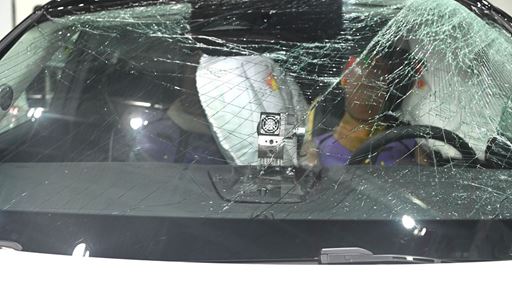 Hongqi E HS9 Far Side impact test 2025 after crash