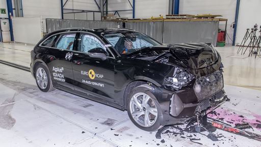 Audi A5 Full Width Rigid Barrier test 2024 after crash