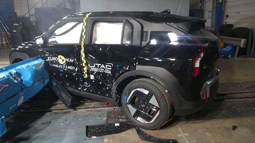 Kia EV3 Side Mobile Barrier test 2025 after crash
