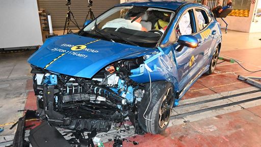 Ford Puma Mobile Progressive Deformable Barrier test 2022 after crash