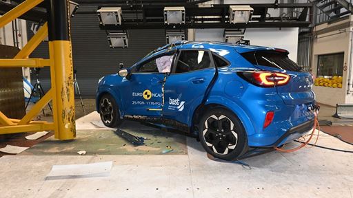 Ford Puma Side Pole test 2022 after crash