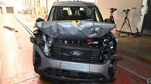 Ford Tourneo Courier Full Width Rigid Barrier test 2025 after crash