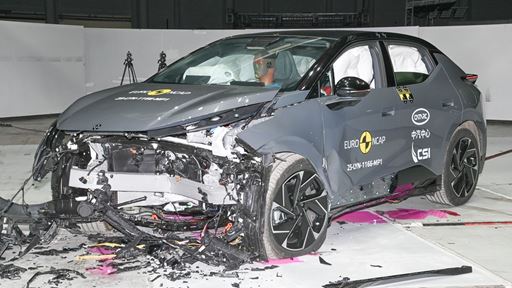 Lynk Co 02 Mobile Progressive Deformable Barrier test 2025 after crash