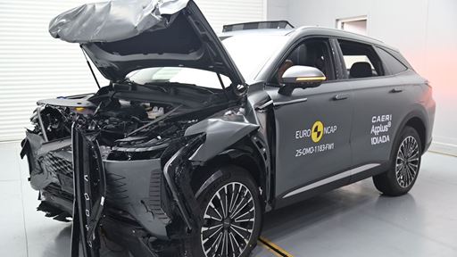 OMODA 9 Full Width Rigid Barrier test 2025 after crash