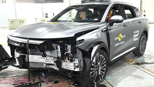 OMODA 9 Mobile Progressive Deformable Barrier test 2025 after crash