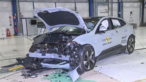 Polestar 4 Mobile Progressive Deformable Barrier test 2025 after crash