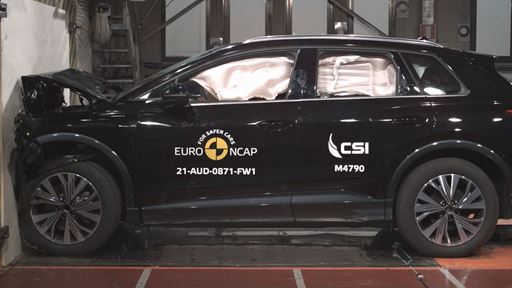 Audi Q4 e tron Full Width Rigid Barrier test 2025