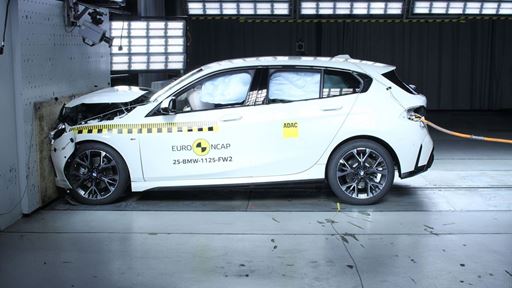 BMW 1 Series Full Width Rigid Barrier test 2025