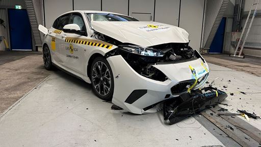 BMW 1 Series Mobile Progressive Deformable Barrier test 2025 after crash