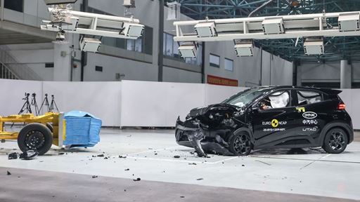 BYD DOLPHIN SURF Mobile Progressive Deformable Barrier test 2025 after crash