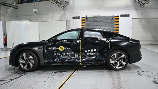 EXLANTIX ES Side Mobile Barrier test 2025 after crash