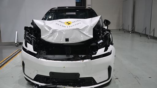 Lynk Co 08 Full Width Rigid Barrier test 2025 after crash
