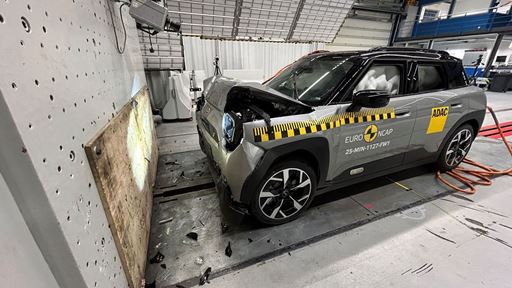 MINI Aceman Full Width Rigid Barrier test 2025 after crash