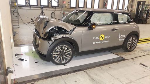 MINI Cooper Full Width Rigid Barrier test 2025 after crash