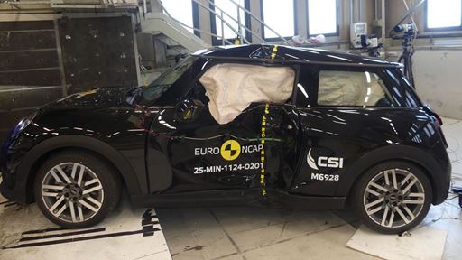 MINI Cooper Side Pole test 2025 after crash