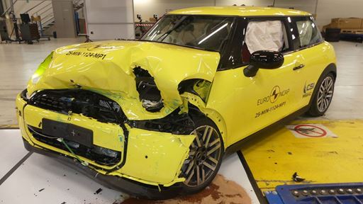 MINI Cooper Mobile Progressive Deformable Barrier test 2025 after crash