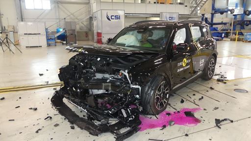 smart 5 Mobile Progressive Deformable Barrier test 2025 after crash