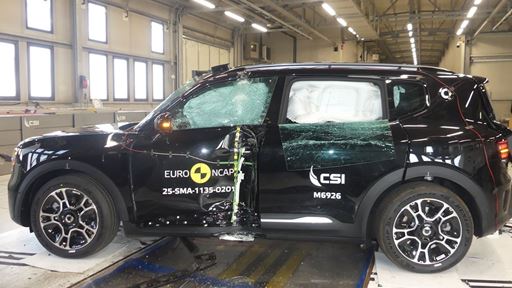 smart 5 Side Pole test 2025 after crash