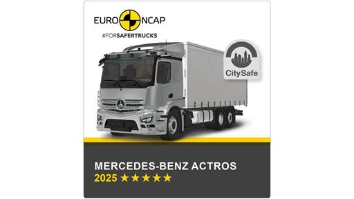 Mercedes Benz Actros Euro NCAP Commercial TRUCK SAFE Results 2025