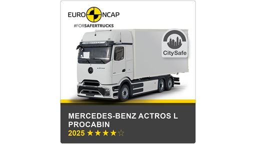 Mercedes Benz Actros L with ProCabin Euro NCAP Commercial TRUCK SAFE Results 2025