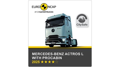 Mercedes Benz Actros L with ProCabin Euro NCAP Commercial TRUCK SAFE Results 2025