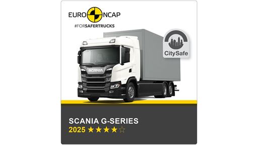 Scania G series Euro NCAP Commercial TRUCK SAFE Results 2025