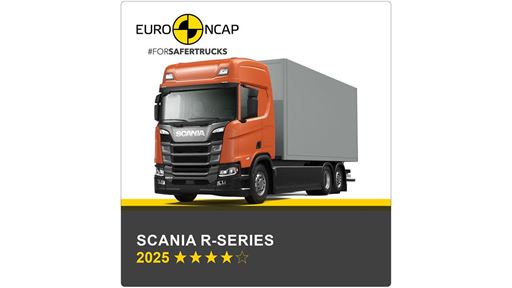 Scania R series Euro NCAP Commercial TRUCK SAFE Results 2025