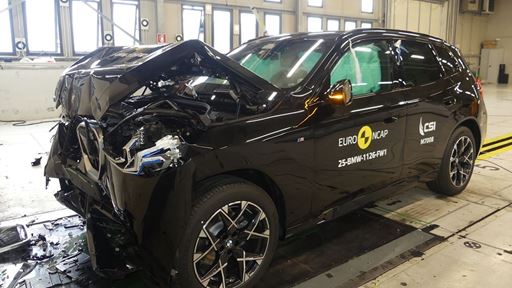 BMW X3 Full Width Rigid Barrier test 2025 after crash