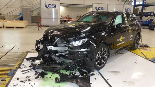 BMW X3 Mobile Progressive Deformable Barrier test 2025 after crash