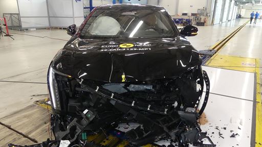 Cadillac Optiq Mobile Progressive Deformable Barrier test 2025 after crash