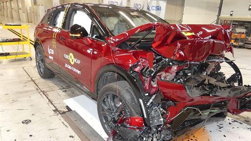 Cadillac Optiq Full Width Rigid Barrier test 2025 after crash