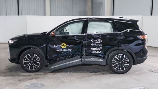 CHERY TIGGO 7 reassessment Side Mobile Barrier test 2025 after crash