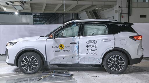 Chery TIGGO 7 Side Pole test 2025 after crash