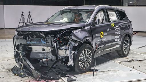 Chery TIGGO 7 Mobile Progressive Deformable Barrier test 2025 after crash