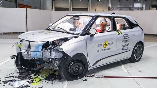 Dongfeng BOX Mobile Progressive Deformable Barrier test 2025 after crash