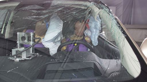MG MGS6 EV Far Side impact test 2025 after crash